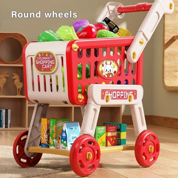 Kids Pretend Play Shopping Cart