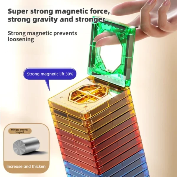 200pcs Magnetic Tiles Marble Run