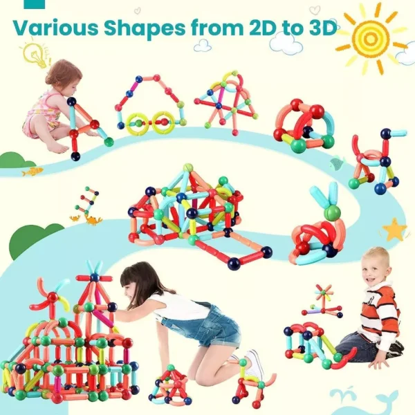 NIKO 84PCS Magnetic Stick Building Blocks