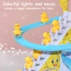 9Pcs Electric Duck Climbing Stairs Toy